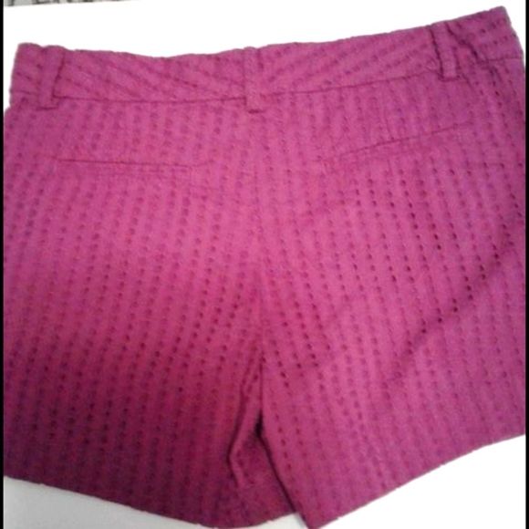 Banana Republic Boho Romantic Magenta Eyelet Dressy Shorts - Picture 4 of 7